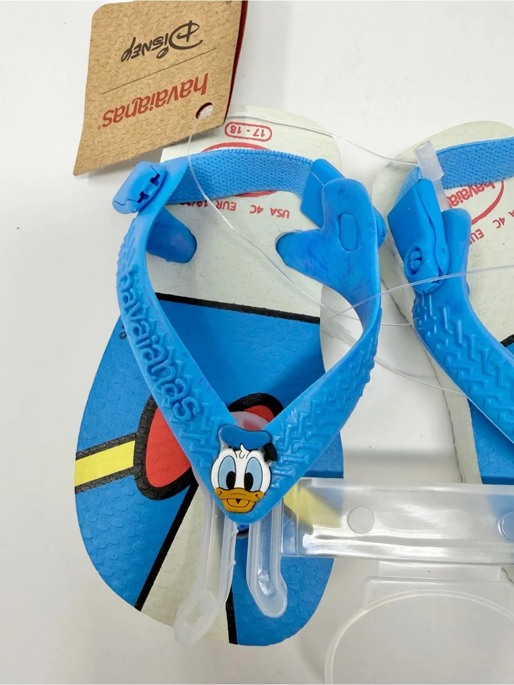 NWT Disney Havaianas Donald Duck Flip Flop Sandals Baby Size 4